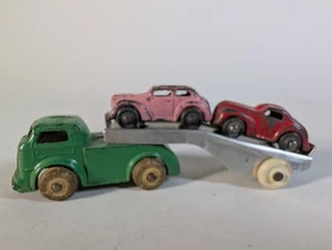30er Jahre Barclay Transporter und zwei Autos weiße und schwarze Räder genau ansehen - Bild 1 von 11
