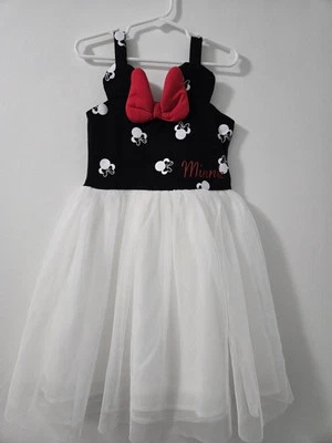 Disney Little Girls Minnie Mouse Polka Dot & Mesh Dress, US 6 - Image 1 of 4