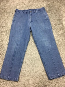Haggar Classic Fit Straight Leg Jeans Mens Size 36x30 Blue Denim Cotton Elastic - Picture 1 of 16