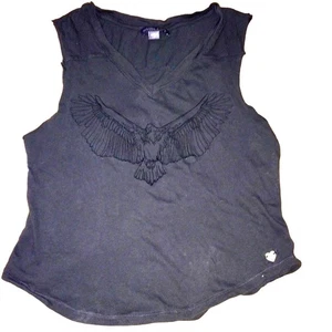 T-shirt donna Kendall & Kylie Junior SM senza maniche ricamata grafica aquila - Foto 1 di 5