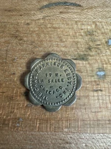 Chas Harrison Restaurant 19 La Salle St. Chicago 5 Cent Trade Token Coin - Picture 1 of 5