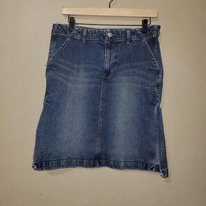 American Eagle Jean Skirt Size 10 Pockets Side Slit On Both Sides Vintage Boho - Picture 1 of 9