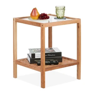 Mesita auxiliar mesilla de salón mueble decorativo 2 estantes 3,5 kg 10 kg - Imagen 1 de 7