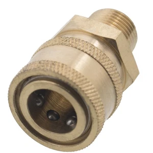 3/8" MPT Male Brass Socket Quick Connect Coupler for Pressure Washer Nozzle - Picture 1 of 2