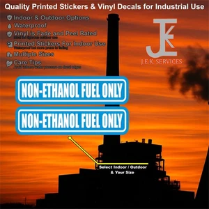 2-Pack of Non-Ethanol Fuel Only Decals (Indoor or Outdoor Use) - Picture 1 of 3