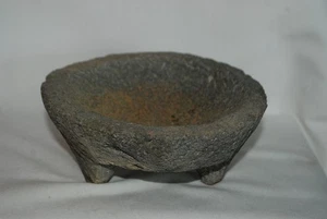 Molcajete - Mexikanischer Steinmörser und Stößel fehlender Stößel - Bild 1 von 10