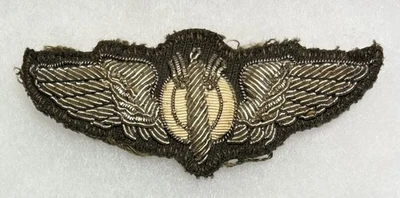 WW2 USAAF Bombardier Bullion Wings - Hecho en Gran Bretaña Foto 1 de 4