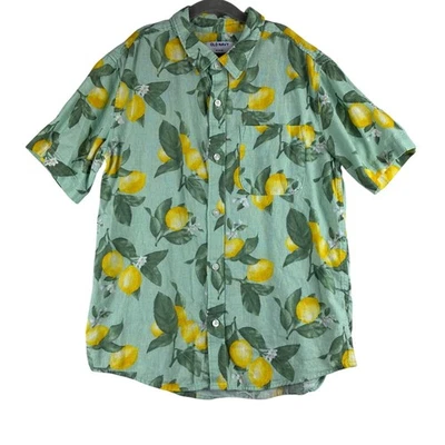 Antiguo Lote Azul Marino Manga Corta Botones Niños XL 14-16 Lino Algodón Rayón Mezclas X2 Foto 1 de 4