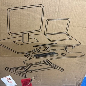 Simbr Standing 30.2 In Computer Desk Sit To Stand Adjustable Height Spring New - Picture 1 of 3