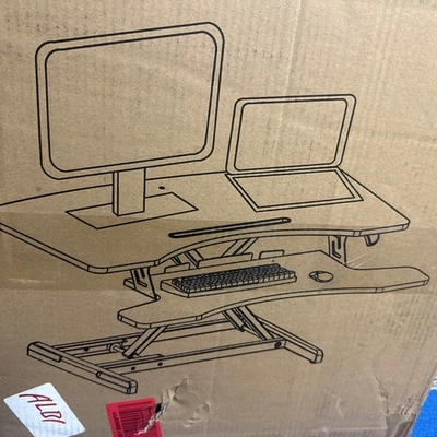 Simbr Standing 30.2 In Computer Desk Sit To Stand Adjustable Height Spring New - Image 1 of 3