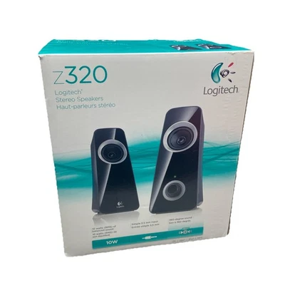Logitech Z320 Compact Stereo Speakers System Black 10w 360-degree Sound Wired - Image 1 of 4