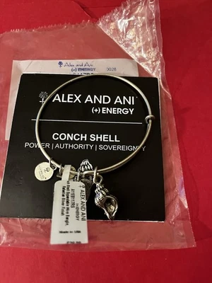 Новый с Ярлыками Alex and Ani «РАКОВИНА» браслет Rafaelian серебро ~ новый с Ярлыками и карта - Изображение 1 из 3