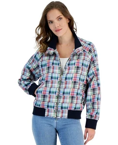 Nautica Jeans Damen Patchwork Karo Baumwolle Jacke (Night Sky Multi, Medium) - Bild 1 von 3