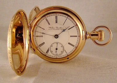 ILLINOIS SPECIAL FOR RAILWAY SERVICE 14k GOLD FILLED HUNTER CASE 18sPOCKET WATCH - Image 1 of 4