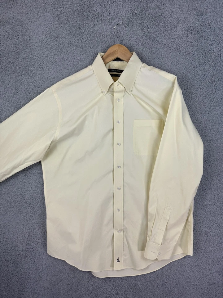 Camisa Nordstrom Para Hombre 16.5 35 Amarilla Ajuste Tradicional Botones Sin Arrugas Hombres Foto 1 de 4