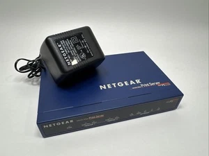 Netgear PS110 10/100 Mbps 2-Port Print Server with AC Adapter - Powers On - Picture 1 of 6
