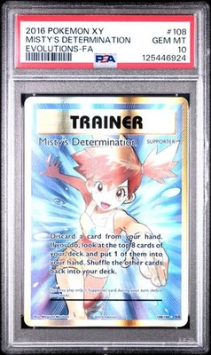 Pokemon Misty's Determination XY Evolutions Full Art #108 PSA 10 Gem Mint - Image 1 of 2