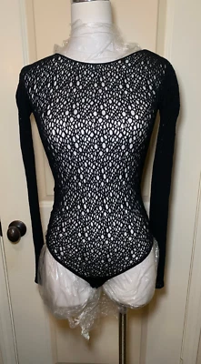 Body WOLFORD Manga Larga Cuello Redondo Asimétrico Red Abierta - Sin Costuras Nuevo con Etiquetas Talla M Foto 1 de 4