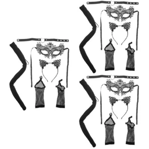 3 Sets Cat Dressing Props Collar Halloween Headband Child - Picture 1 of 12