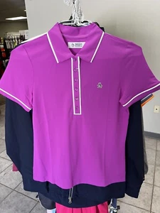 NWT WOMEN'S PENGUIN POLO, SIZE: S, COLOR: PURPLE/WHITE (C410) - Picture 1 of 3