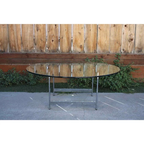 Mid Century Chrome and Glass Coffee Table Cover