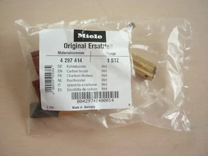 GENUINE NEW MIELE WASHING MACHINE CARBON BRUSH SET- 4297414- W800-W2000 SERIES - Picture 1 of 2