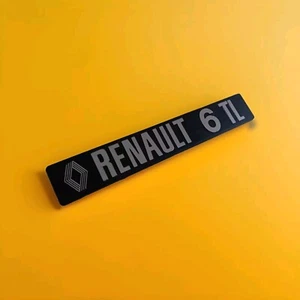 Fregio Logo Sigla Escrita Badge Posterior Renault 6 TL Plástico NOS - Imagen 1 de 2