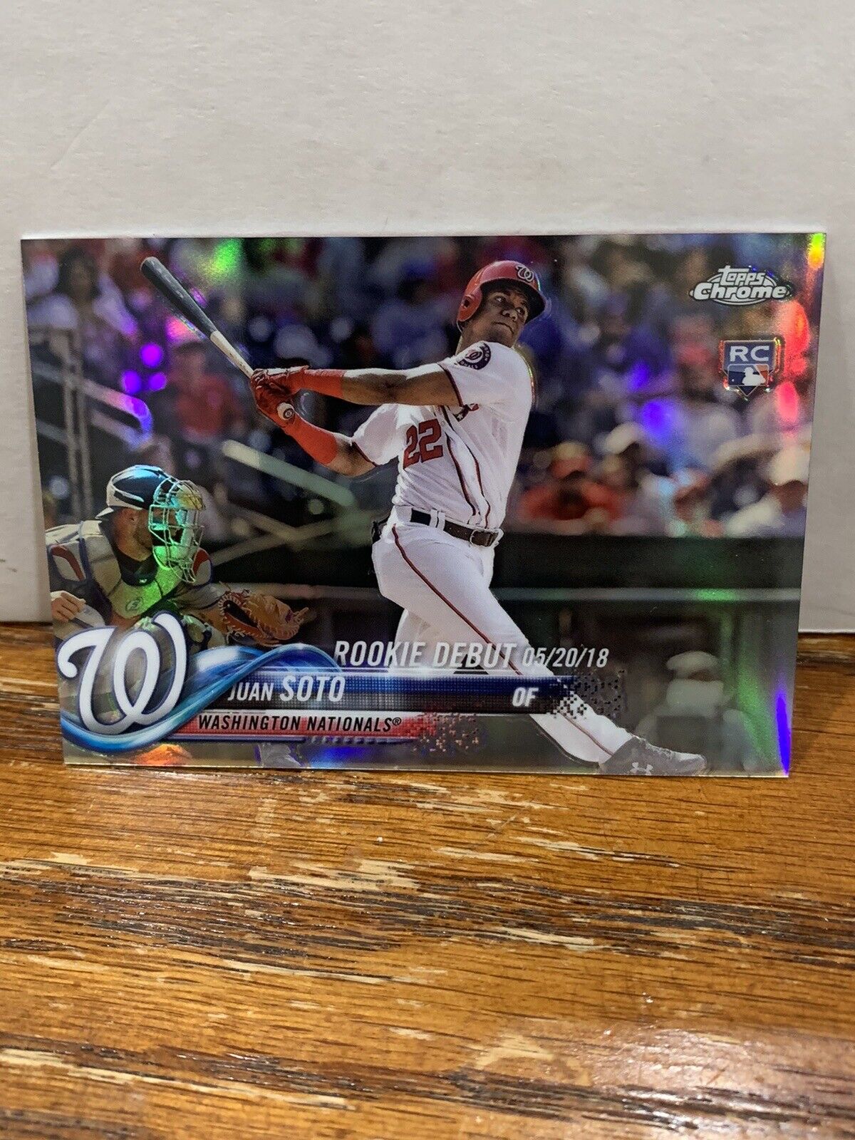 2018 Topps Chrome Update Juan Soto Refractor Rookie Debut RC #HMT98 027/250