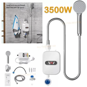 3500W Portable Tankless Water Heater Shower Electric Instant Hot Boiler Bathroom - Picture 1 of 17