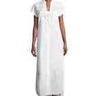 Onia Womens White Kim Button Front Coverup Maxi Dress Xs