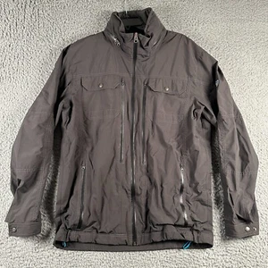 Kuhl Projekt Jetstream Rain Jacket Mens L Gray Full Zip Hood Waterproof - Picture 1 of 12