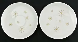 Authentic Royal China "Star Glow" 6 3/8 Inch Wide Cup Saucer Set Of 2 - Picture 1 of 2