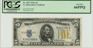 1934A $5 N. Africa - WWII Emergency Issue Fr# 2307 PCGS 66 PPQ
