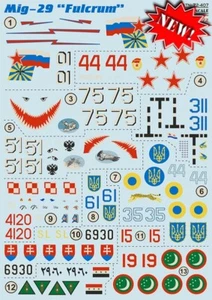 Print Scale 72-407 1/72 Decal for MiG 29 Fulcrum - Picture 1 of 4