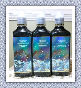 Bath & Body Works Frosted Coconut Snowball 8 fl oz Cleansing Gel Hand Soap x3 - Picture 1 of 4
