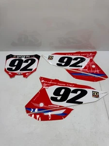 Honda graphics backgrounds number plates stickers 21-24 crf 450r 450rwe 250r - Picture 1 of 4
