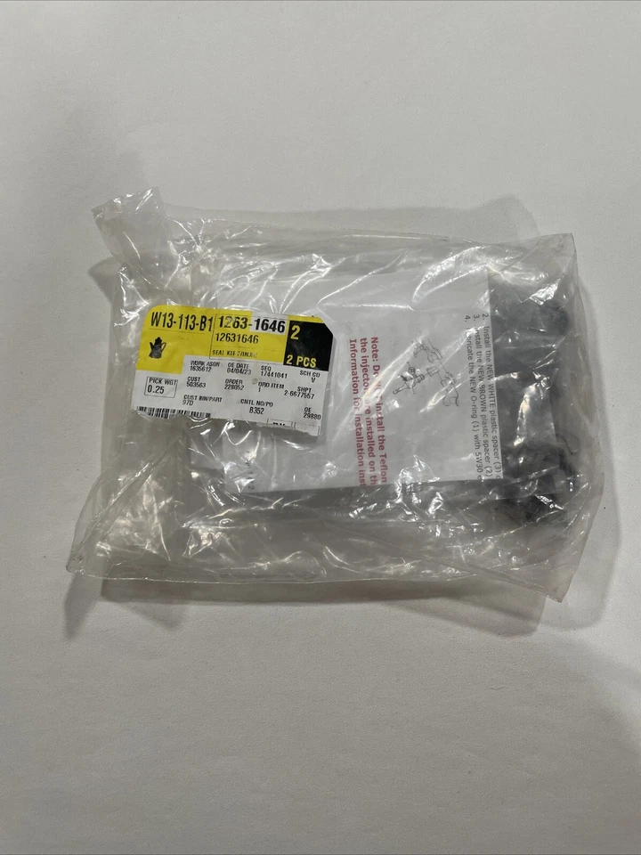 Kit de junta tórica de inyector de combustible genuino GM con sellos y espaciadores 12631646 Foto 1 de 2