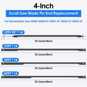 56Pcs Scroll Saw Blades Set 4inch SK5 High Carbon Steel Pin End Saw Blades DEE - Picture 1 of 11