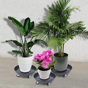 3* Heavy Duty Plant Dolly Rolling Flower Pot Holder Stand With 5 Wheels 14.17" - Picture 1 of 12