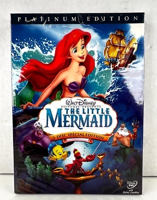 The Little Mermaid 2-Disc Platinum Edition Disney DVD +Slipcover 2006 Sealed NEW - Image 1 of 3