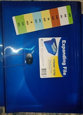 C-line 48315 Expanding File Letter - 8.50" X 11" 1 Each Blue - Image 1 of 3