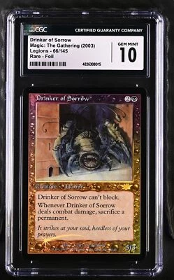 DRINKER OF SORROW Legions Foil Rare CGC 10 MTG [Nostalgium] - Image 1 of 2
