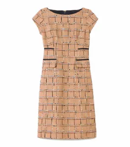 Tory Burch Kleid Evie Beige Blau Größe UK 6 US 2 - Bild 1 von 4
