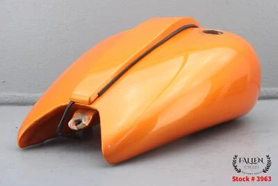 Harley Electra Glide 2001 tanque de gasolina de carbono naranja personalizado estirado perla Foto 1 de 4