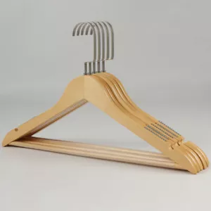 160x Percha de Madera Traje Pantalón Ropa Armario Hotel Muescas Pantalón Bar Perchas - Imagen 1 de 6