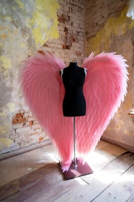 Angel Wings Costume Cosplay  Anime Halloween Moveable Articulated Tranparent - Image 1 of 4