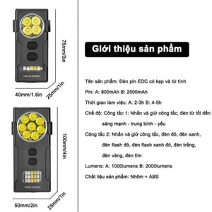 Mini Powerful EDC Flashlight High Lumens LED Rechargeable Magnetic. G4M3 O4A4 - Bild 1 von 17