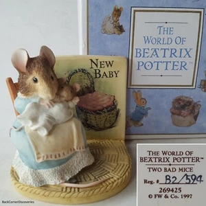 The World of Beatrix Potter NEW BABY Two Bad Mice 269425 Border Figurine in Box - Picture 1 of 18