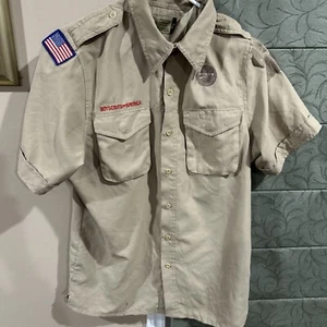Vented Microfiber Poly Boy Scout BSA UNIFORM SHIRT Mens Small New Style M24 - Picture 1 of 7