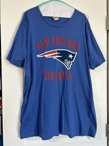 Junk Food clothing New England Patriots T shirt 2018 2XL Blue Logo Made In USA - Picture 1 of 5